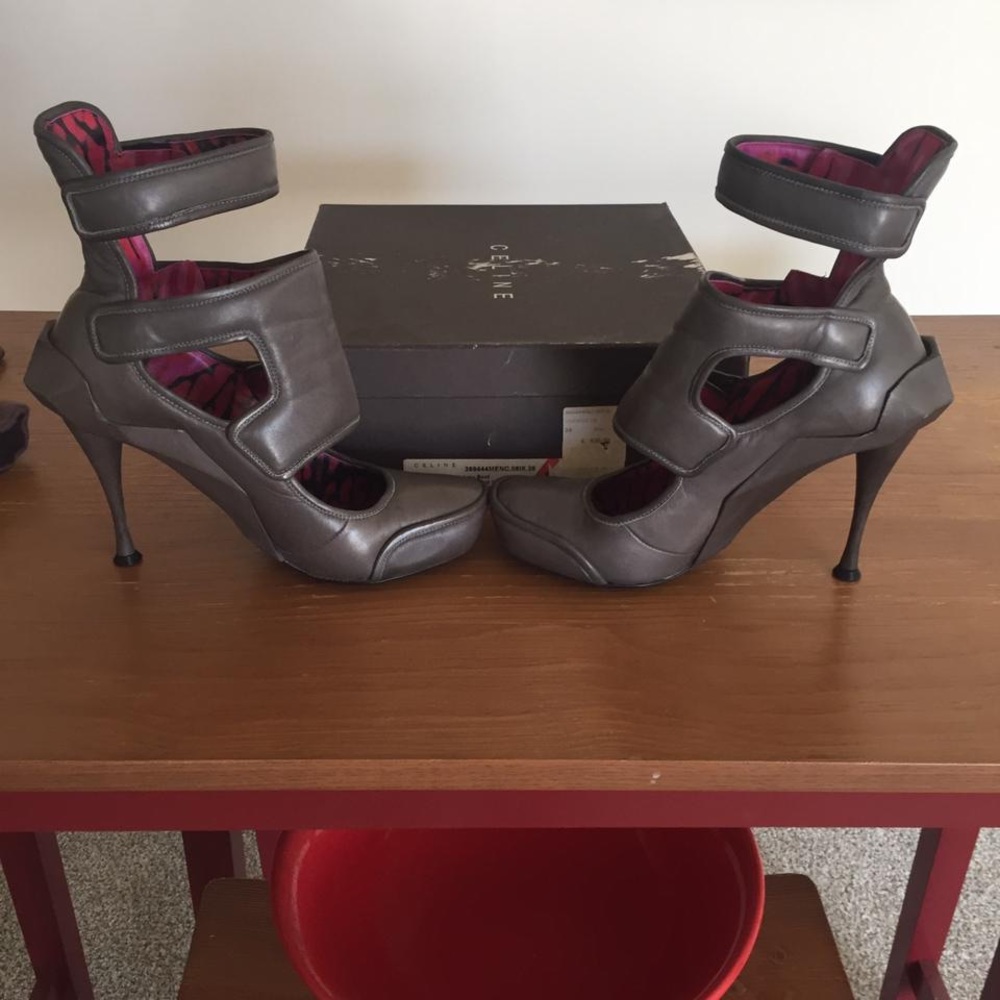Celine Boots in Steel Gray